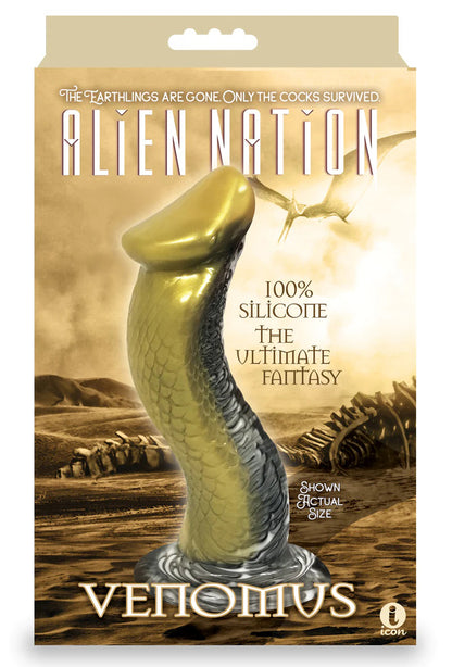 Alien Nation Venomus Silicone Creature Dildo - Gold | 847841013512 | Available at EroticWarehouse.com