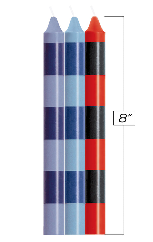The 9's Make Me Melt Sensual Warm Drip Candles 3pk Stripes Passionettes | 847841023290 | Available at EroticWarehouse.com