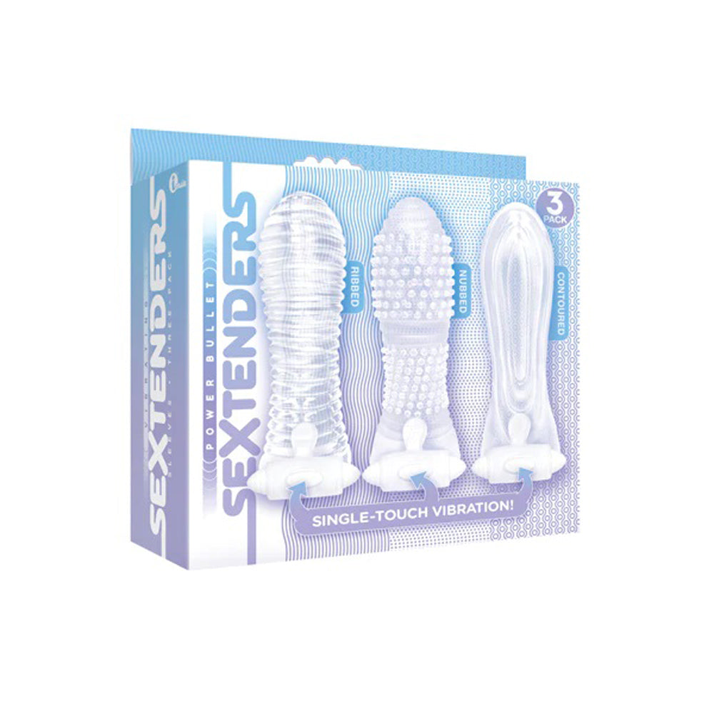 Icon Brands - Vibrating Sextenders 3-Pack - Clear | 847841025119 | Available at EroticWarehouse.com
