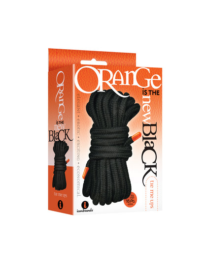 The 9's Orange Is the New Black Tie Me Ups - Black | 847841023221 | Available at EroticWarehouse.com