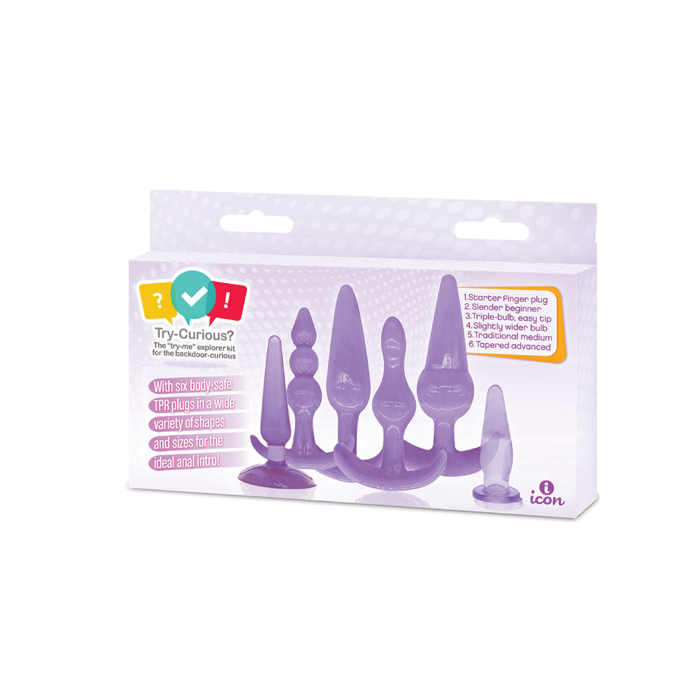 Try Curious Anal Plug Kit - Purple | 847841080125 | Available at EroticWarehouse.com