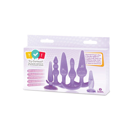 Try Curious Anal Plug Kit - Purple | 847841080125 | Available at EroticWarehouse.com