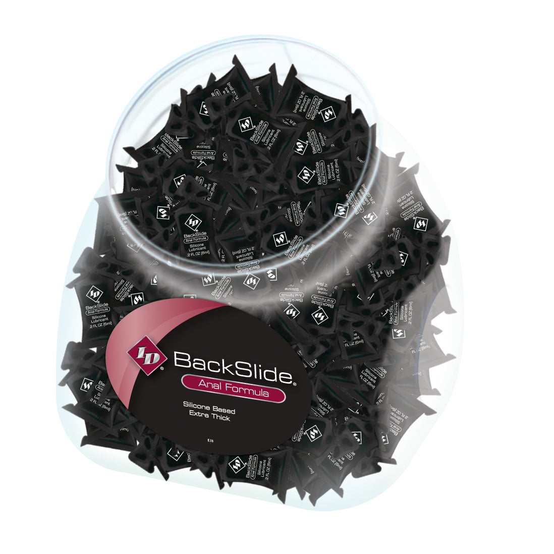 ID Backslide Silicone Lubricant - 144 Count Jar - 6ml Pillows | | Available at EroticWarehouse.com