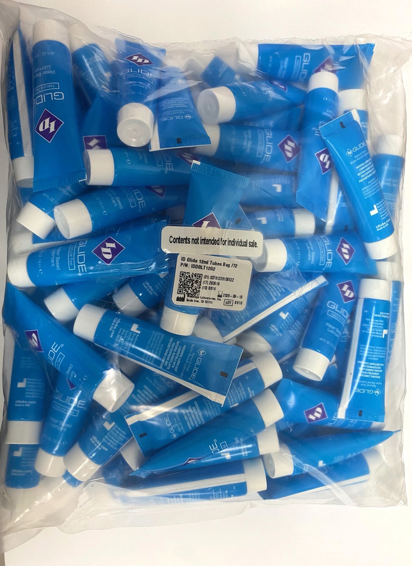 Glide 12ml Tubes - Bag of 72 | 761236109522 | Available at EroticWarehouse.com