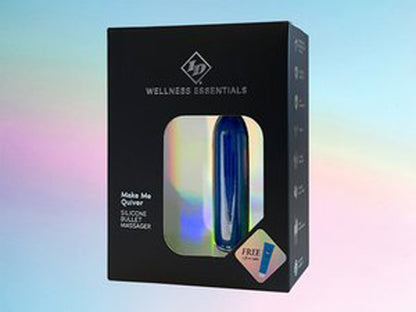 Make Me Quiver Silicone Bullet Massager - Blue | 761236903656 | Available at EroticWarehouse.com