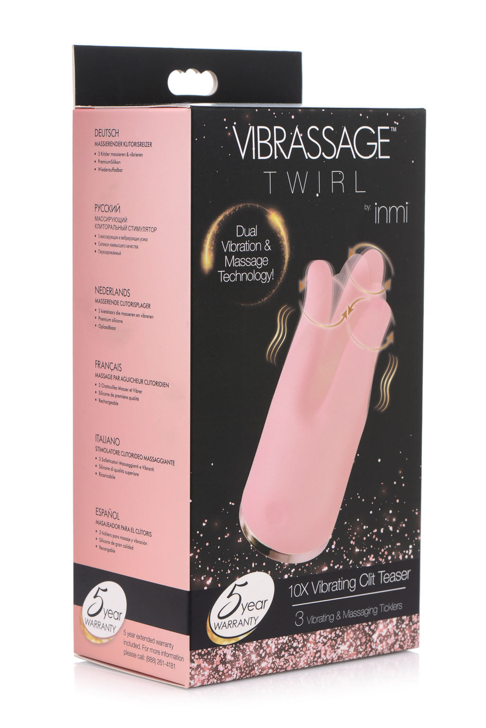 Vibrassage Twirl 10x Vibrating Clit Teaser - Pink | 848518034953 | Available at EroticWarehouse.com
