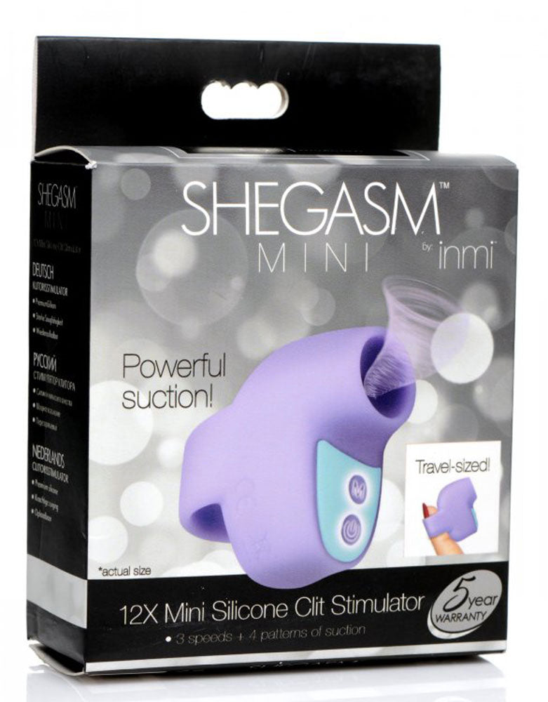 Shegasm Mini 12x Mini Silicone Clit Stimulator - Purple | 848518043689 | Available at EroticWarehouse.com