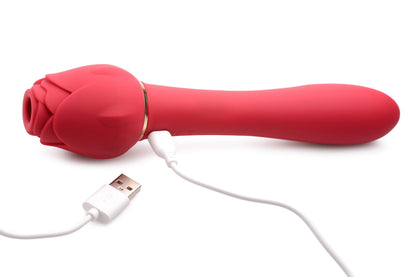 Bloomgasm - Sweet Heart Rose 5x Suction Rose and 10x Vibrator - Pink | 848518045317 | Available at EroticWarehouse.com