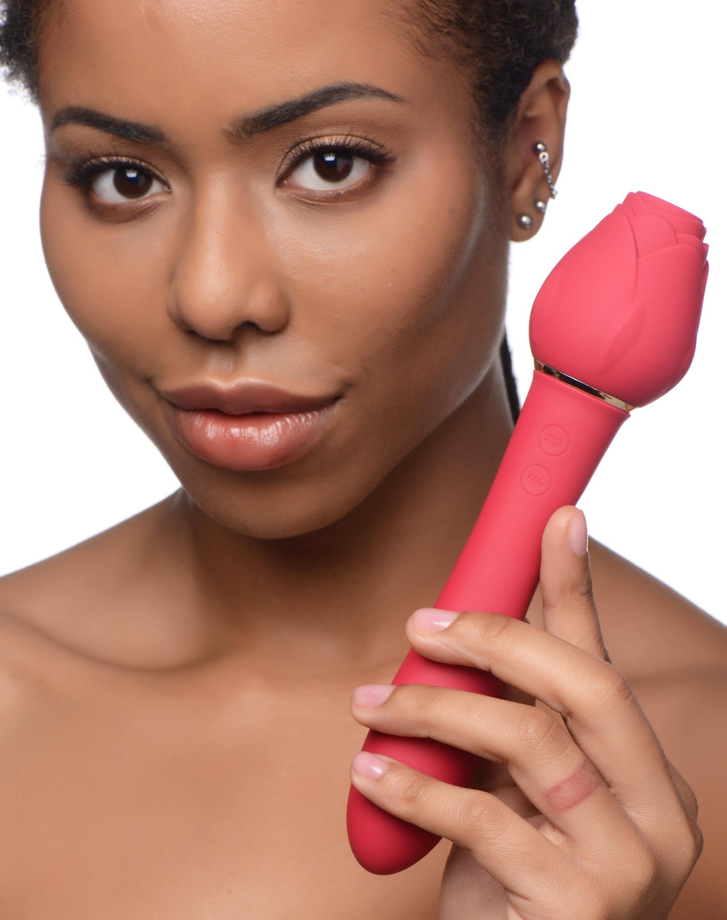 Bloomgasm - Sweet Heart Rose 5x Suction Rose and 10x Vibrator - Pink | 848518045317 | Available at EroticWarehouse.com