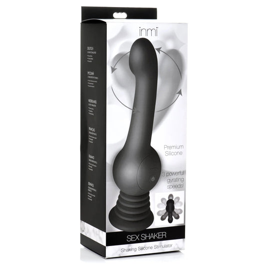 Sex Shaker Shaking Silicone Stimulator - Black | 848518049377 | Available at EroticWarehouse.com