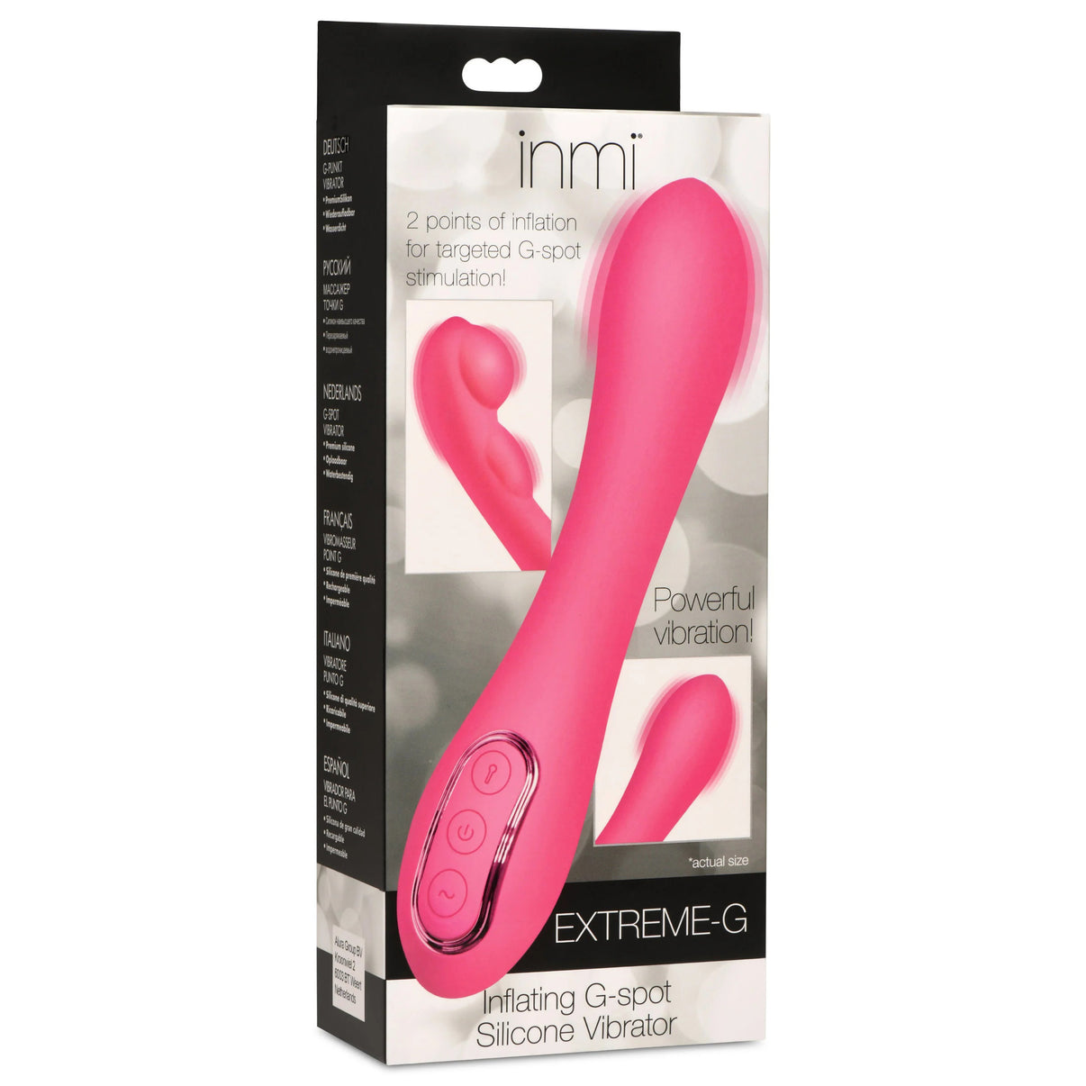 Extreme-G Inflating G-Spot Silicone Vibrator - Pink | 848518053275 | Available at EroticWarehouse.com