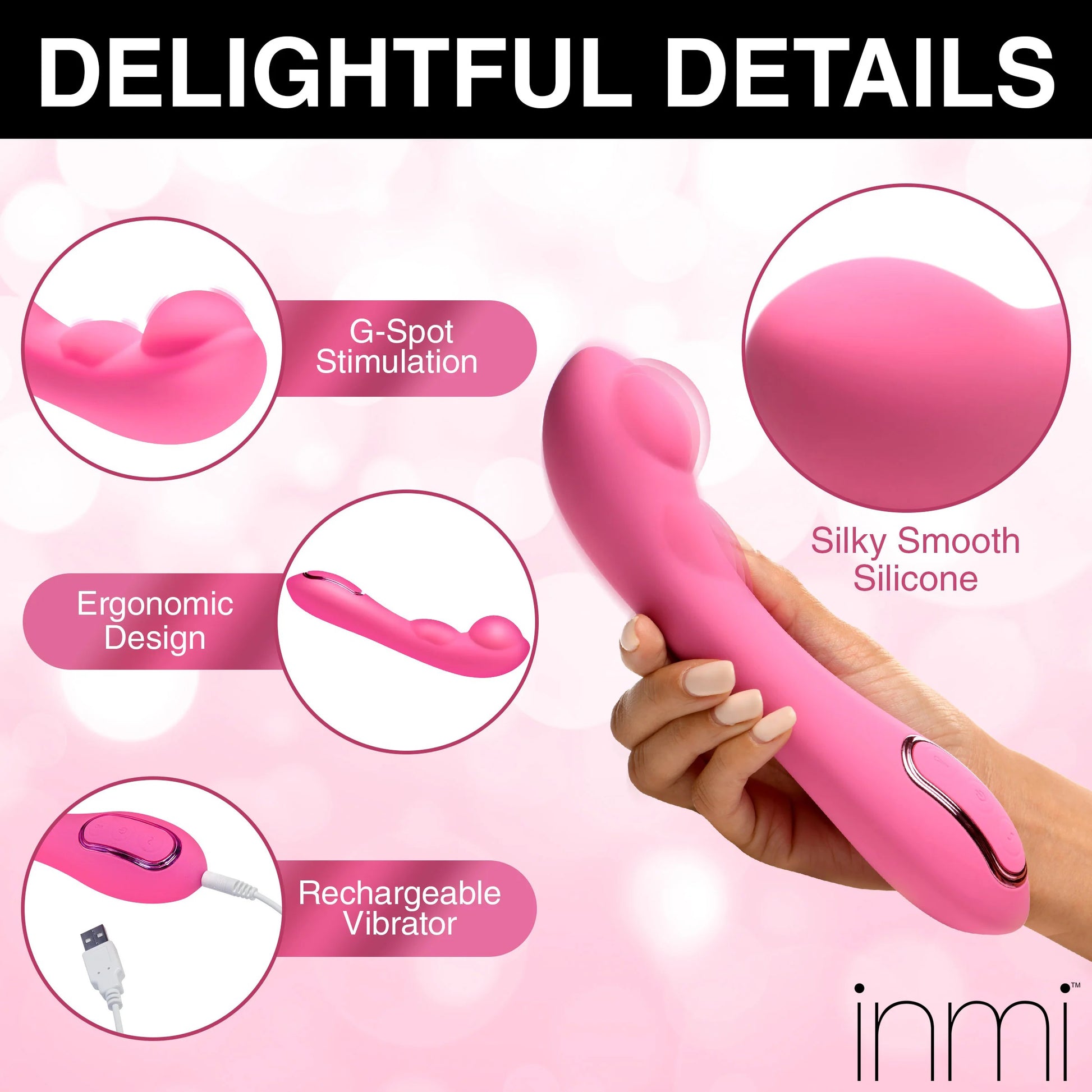 Extreme-G Inflating G-Spot Silicone Vibrator - Pink | 848518053275 | Available at EroticWarehouse.com