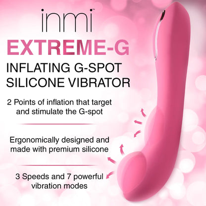 Extreme-G Inflating G-Spot Silicone Vibrator - Pink | 848518053275 | Available at EroticWarehouse.com