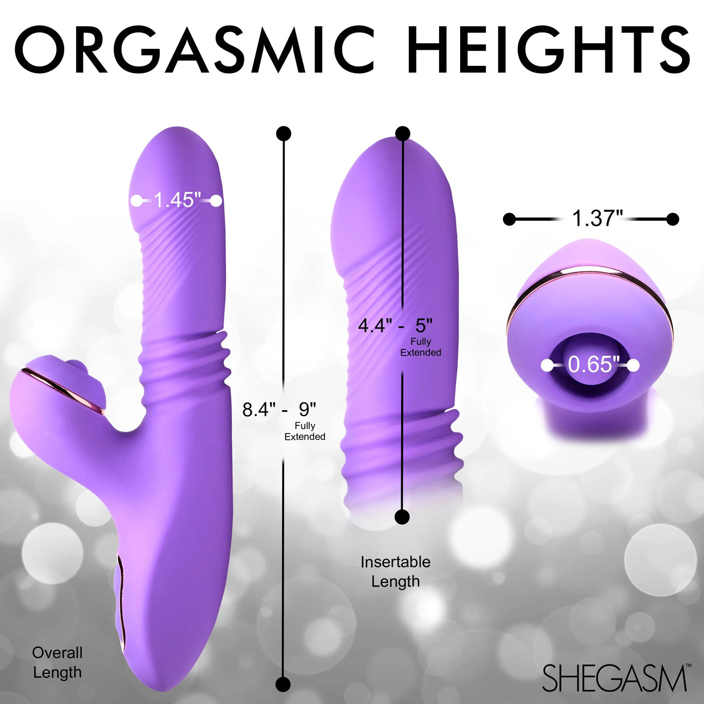 Pro-Thrust Max 14x Thrusting and Pulsing Silicone Rabbit - Purple | 848518054166 | Available at EroticWarehouse.com