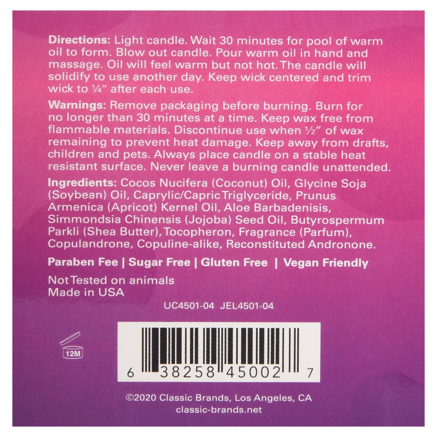Mood Candle - Smitten - Strawberry and Champagne - 4 Oz. Jar | 638258450027 | Available at EroticWarehouse.com