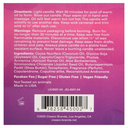 Mood Candle - Smitten - Strawberry and Champagne - 4 Oz. Jar | 638258450027 | Available at EroticWarehouse.com