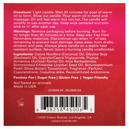 Massage Candle - Netflix and Chill - Berry Yummy - 4 Oz. Jar | 638258450065 | Available at EroticWarehouse.com