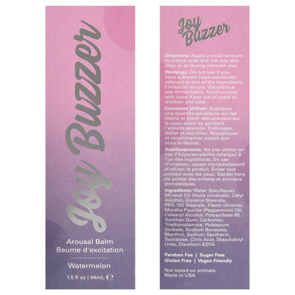 Joy Buzzer - Watermelon - 1.5 Fl. Oz./ 44ml | 638258902755 | Available at EroticWarehouse.com