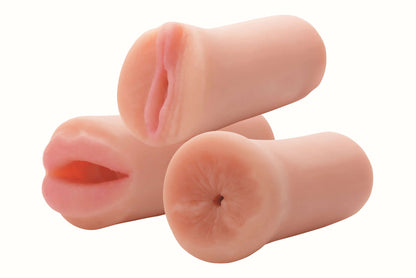 Jesse Jane Three-Way Pussy Mouth And Ass Stroker 3 Piece Set | 848518029430 | Available at EroticWarehouse.com