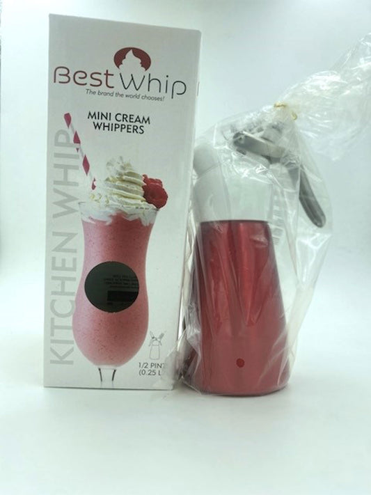 Mini Cream Whipper 1/2 Pint - Red | 811490700048 | Available at EroticWarehouse.com