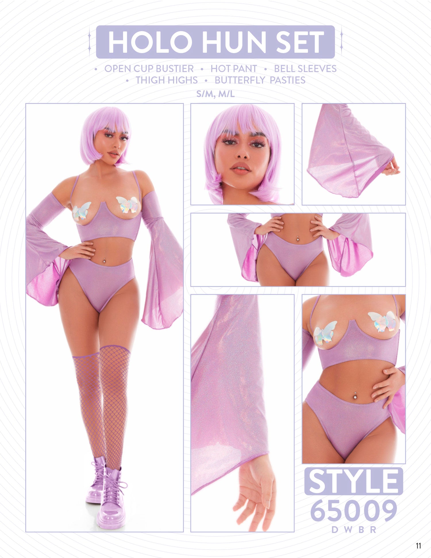 Holo Hun 5pc Set - Small/medium - Purple | 196018863765 | Available at EroticWarehouse.com
