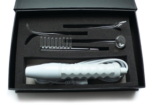 Neon Wand Electrosex Kit - White Handle - Red Electrode | 844915091247 | Available at EroticWarehouse.com