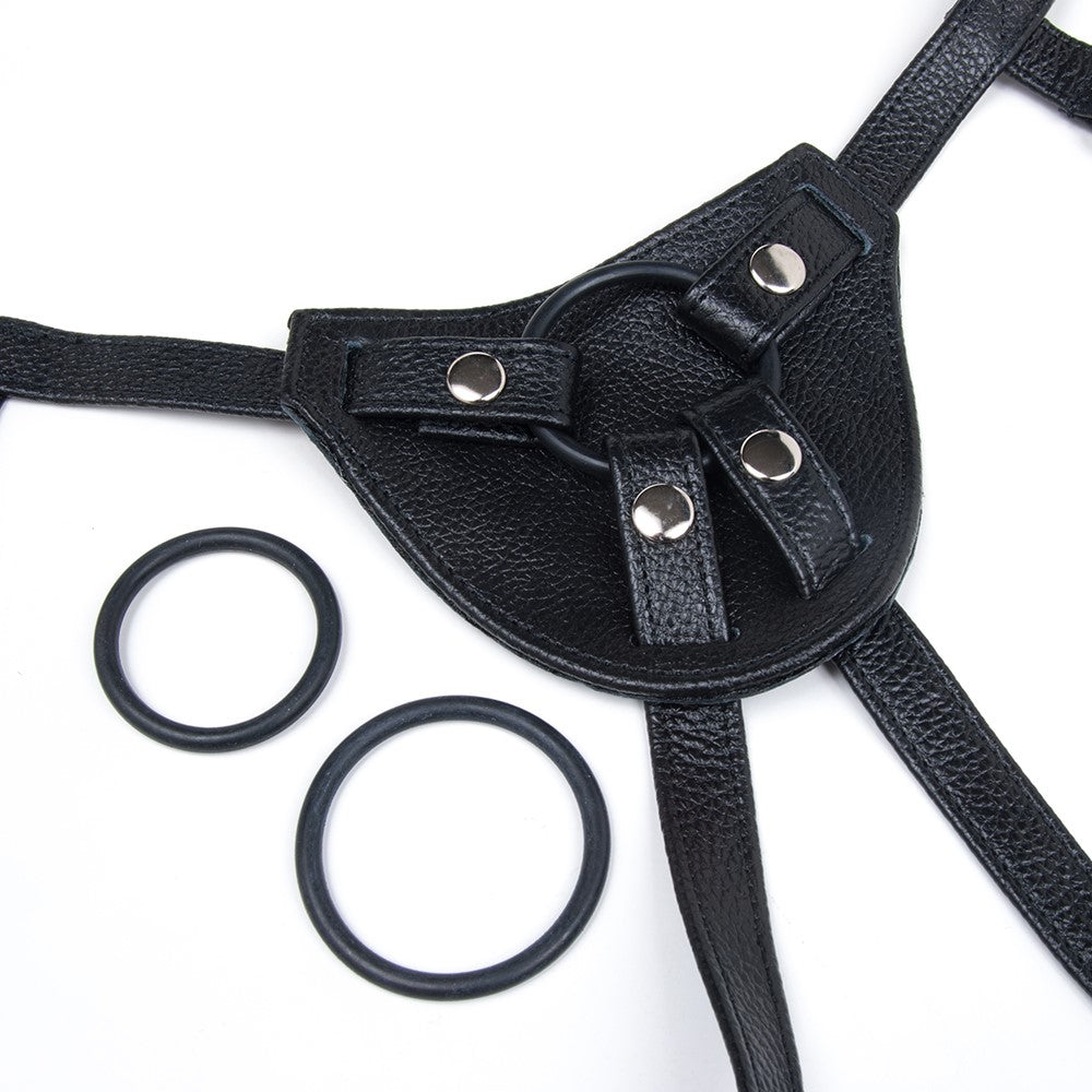 Terra Firma Dee Dildo Harness - Black | 844915080708 | Available at EroticWarehouse.com