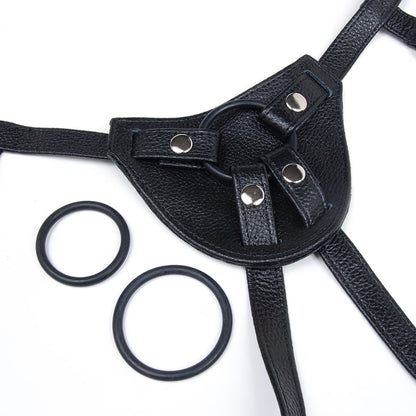 Terra Firma Dee Dildo Harness - Black | 844915080708 | Available at EroticWarehouse.com