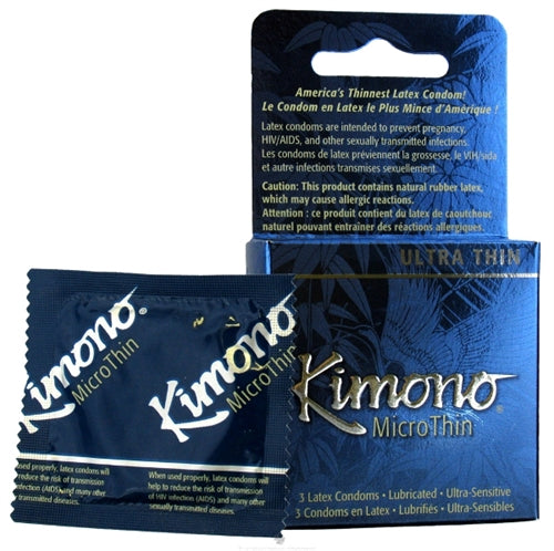 Kimono Microthin Ultra Thin - 3 Pack | 016169050039 | Available at EroticWarehouse.com