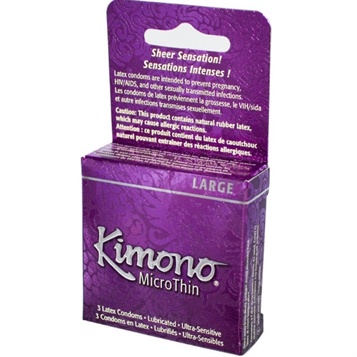 Kimono Microthin Large - 3 Pack | 016169080036 | Available at EroticWarehouse.com