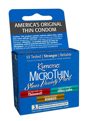 Kimono Microthin Sheer Variety Pack - 3 Pack | 016169090035 | Available at EroticWarehouse.com