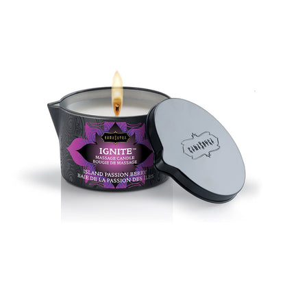 Ignite Massage Candle - Island Passion Berry - 6 Oz. | 739122001991 | Available at EroticWarehouse.com