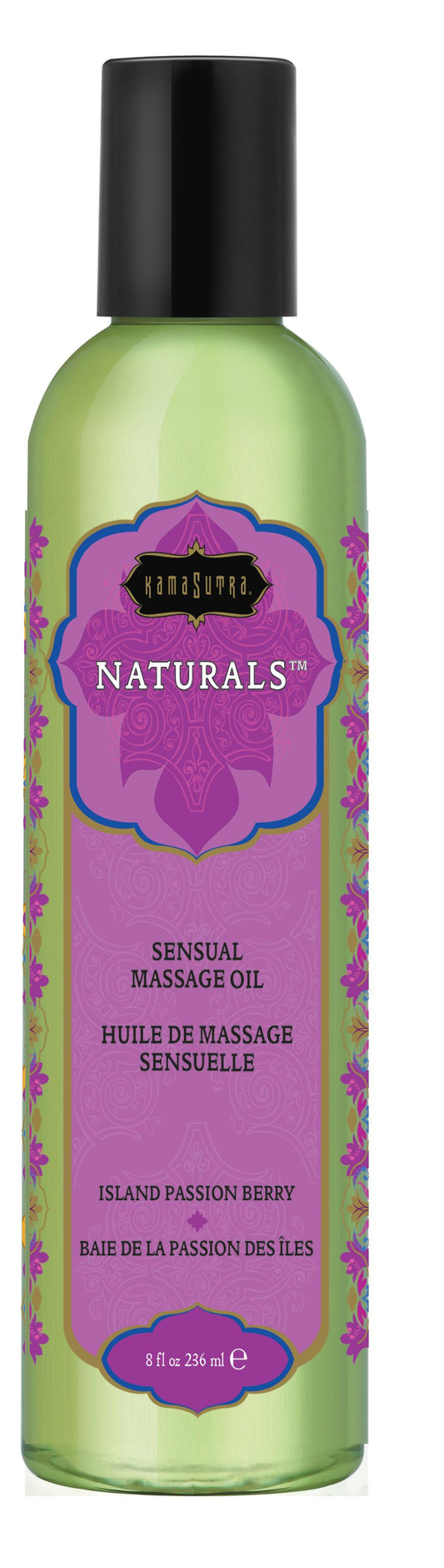 Naturals Massage Oil - Island Passion Berry - 8 Fl. Oz. | 739122102452 | Available at EroticWarehouse.com