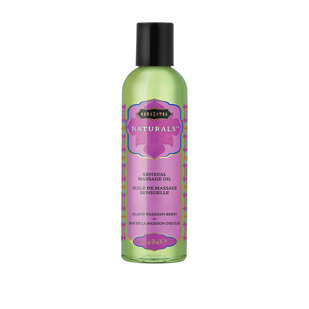 Naturals Massage Oil - Island Passion Berry - 2 Fl Oz (59 ml) | 739122102810 | Available at EroticWarehouse.com