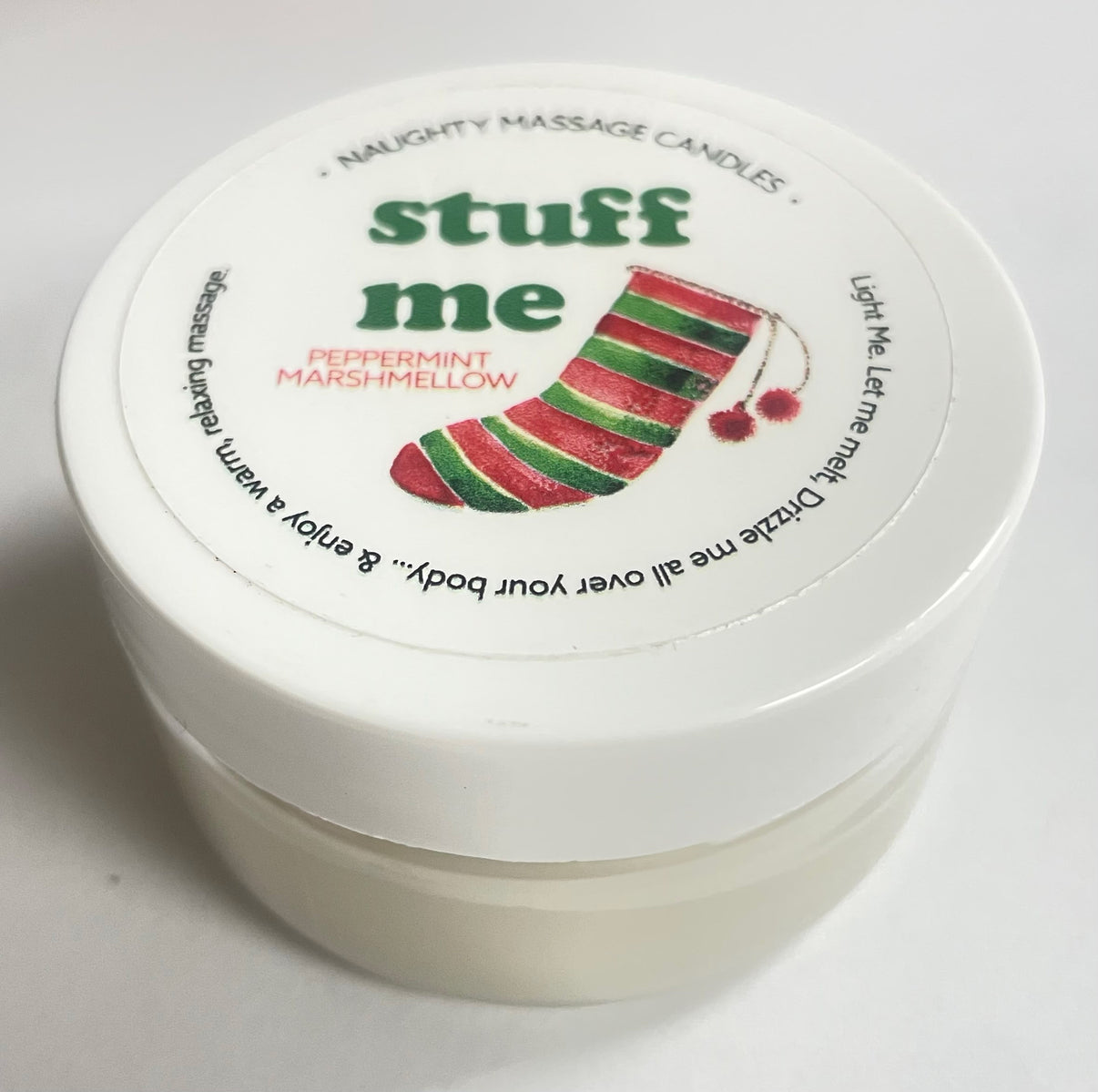 Stuff Me Massage Candle - Peppermint Marshmallow 1.7 Oz | 739122143110 | Available at EroticWarehouse.com