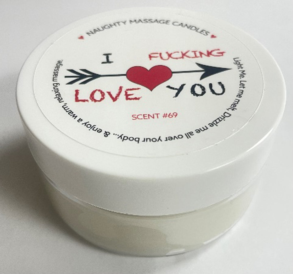 I F-Ing Love You Massage Candle - Madagascar Vanilla 1.7 Oz | 739122143158 | Available at EroticWarehouse.com