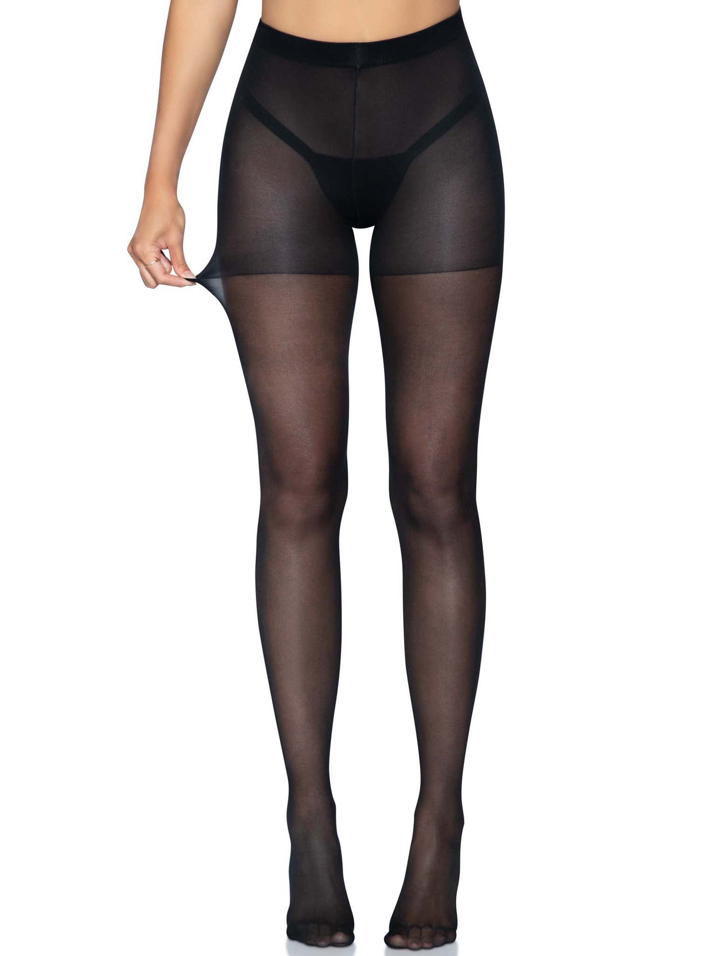 Sheer Open Butt Crotchless Pantyhose - One Size - Black | 714718560205 | Available at EroticWarehouse.com