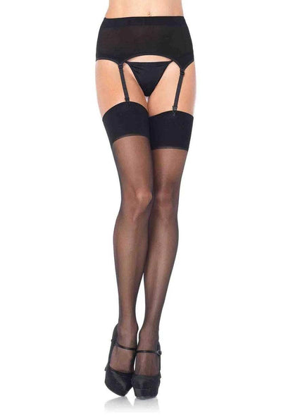 Zara Garter Belt and Stocking - One Size - Black | 714718476322 | Available at EroticWarehouse.com