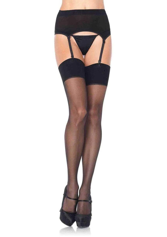Zara Garter Belt and Stocking - One Size - Black | 714718476322 | Available at EroticWarehouse.com