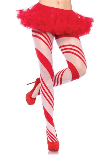 Spandex Sheer Candy Striped Pantyhose | 714718513454 | Available at EroticWarehouse.com