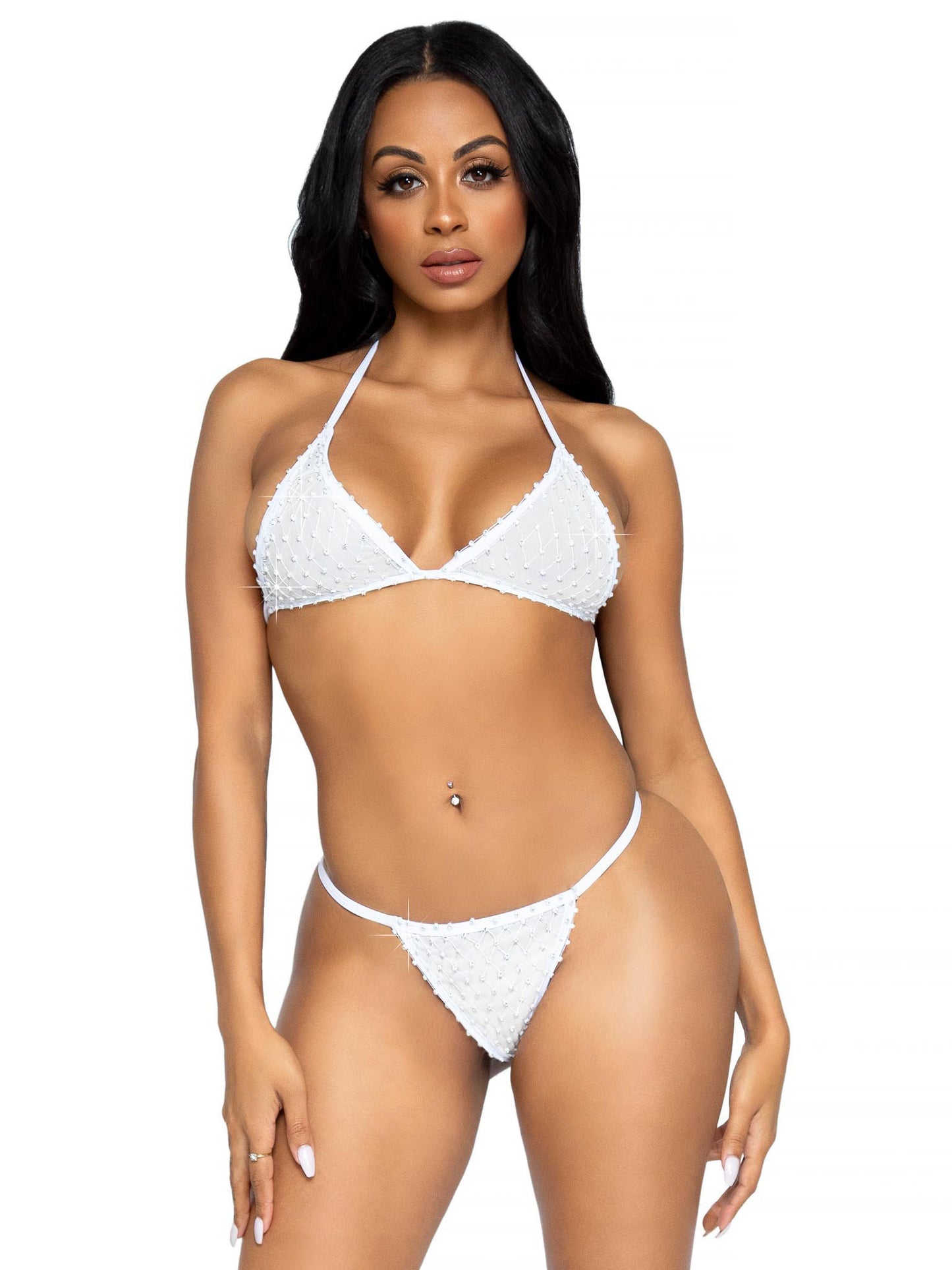 2 Pc Tempest Bikini Set - White- One Size | 714718559308 | Available at EroticWarehouse.com