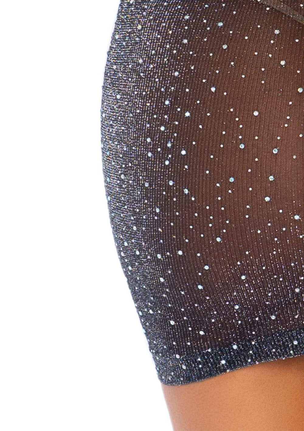 Shimmery Rhinestone Tube Dress - One Size - Black/silver | 714718547640 | Available at EroticWarehouse.com