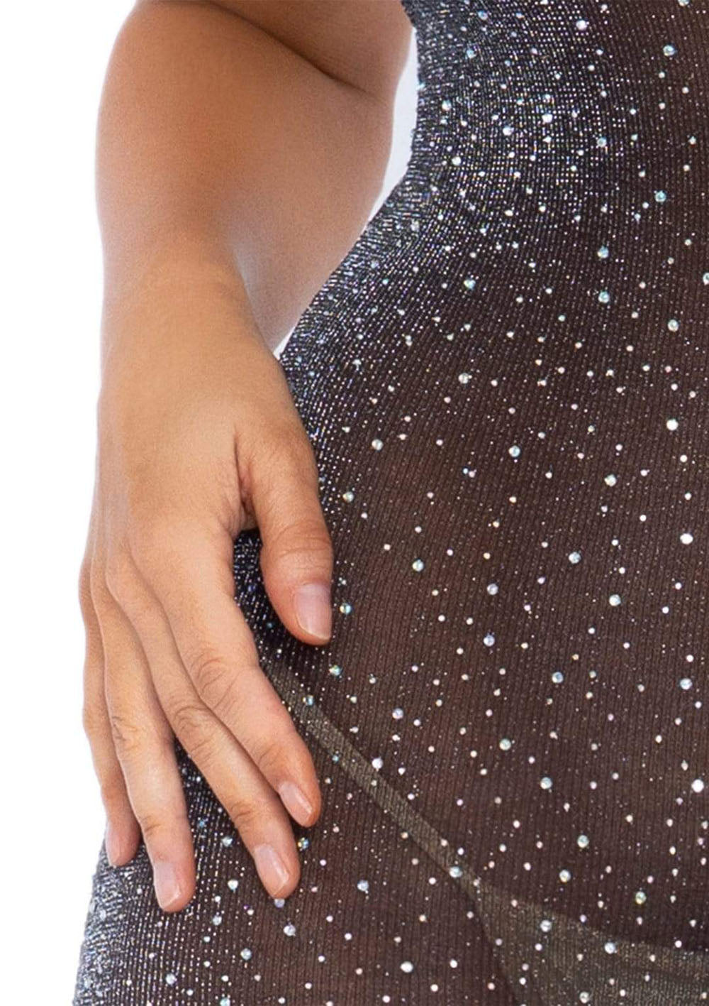 Shimmery Rhinestone Tube Dress - One Size - Black/silver | 714718547640 | Available at EroticWarehouse.com