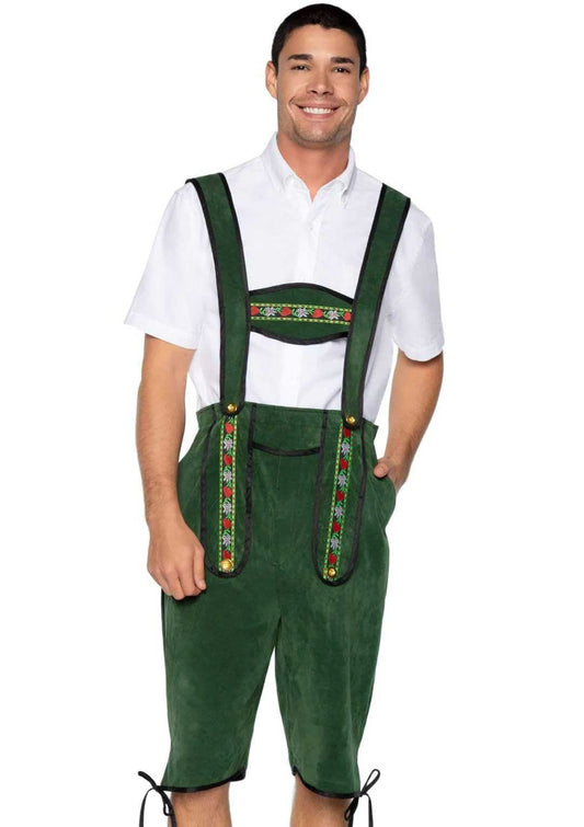Men's Beerfest Lederhosen Oktoberfest Costume - X-Large - Green | 714718552149 | Available at EroticWarehouse.com