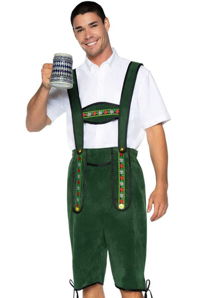 Men's Beerfest Lederhosen Oktoberfest Costume - X-Large - Green | 714718552149 | Available at EroticWarehouse.com