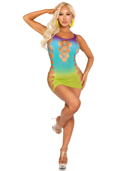 Seamless Ombre Mini Dress O/s - Ocean | 714718574493 | Available at EroticWarehouse.com