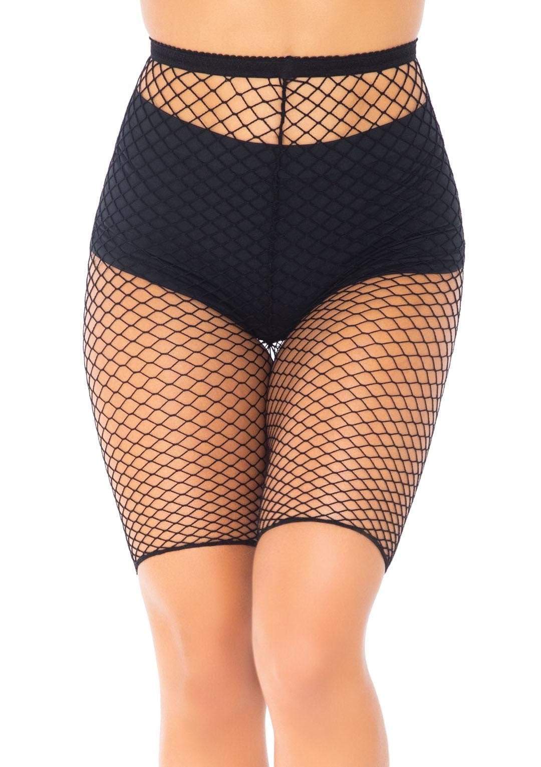 Industrial Fishnet Biker Shorts - One Size - Black | 714718548562 | Available at EroticWarehouse.com