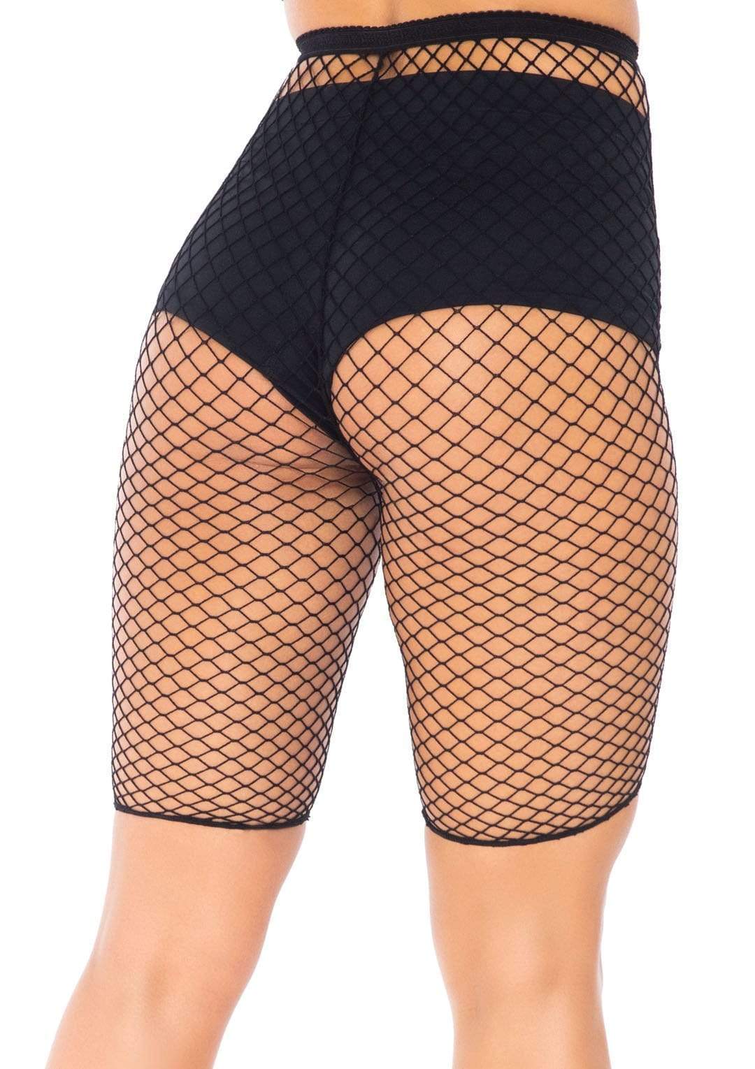 Industrial Fishnet Biker Shorts - One Size - Black | 714718548562 | Available at EroticWarehouse.com