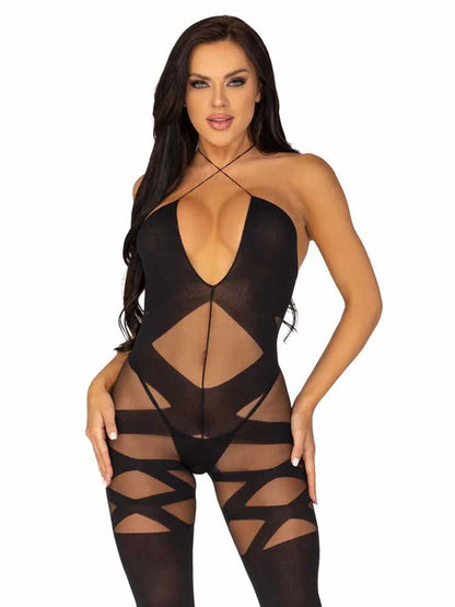 Feels Like Love Opaque Bodystocking - One Size - Black | 714718514154 | Available at EroticWarehouse.com
