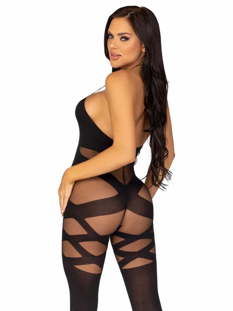Feels Like Love Opaque Bodystocking - One Size - Black | 714718514154 | Available at EroticWarehouse.com